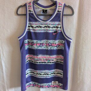 Nike Stories Retro Basketball Jersey 90s Purple Pink Men's Small Athletic Sporty